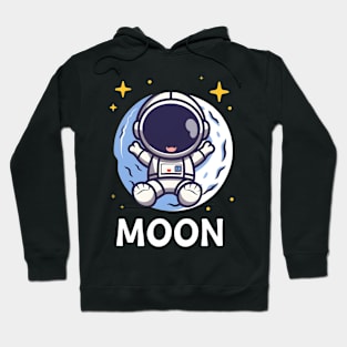 Cute Kawaii astronaut on the moon Hoodie